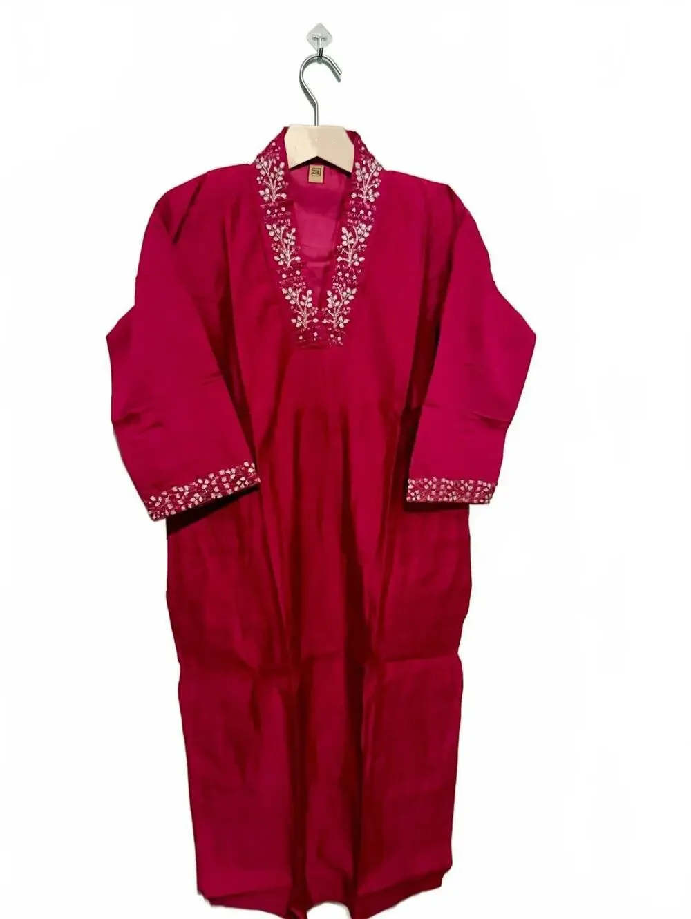 Traditional Embroidered Kurta Set with Pants and Dupatta